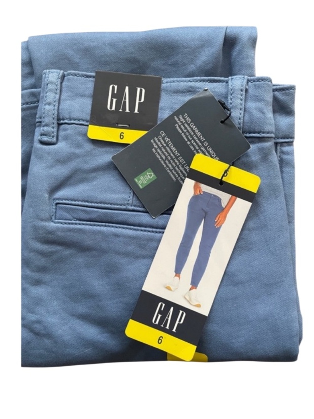 NWT GAP Skinny Stretch Pant Cotton Blend Blue Size 6